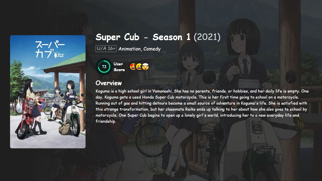 Super Cub Season 1 English-Japanese Dubbed