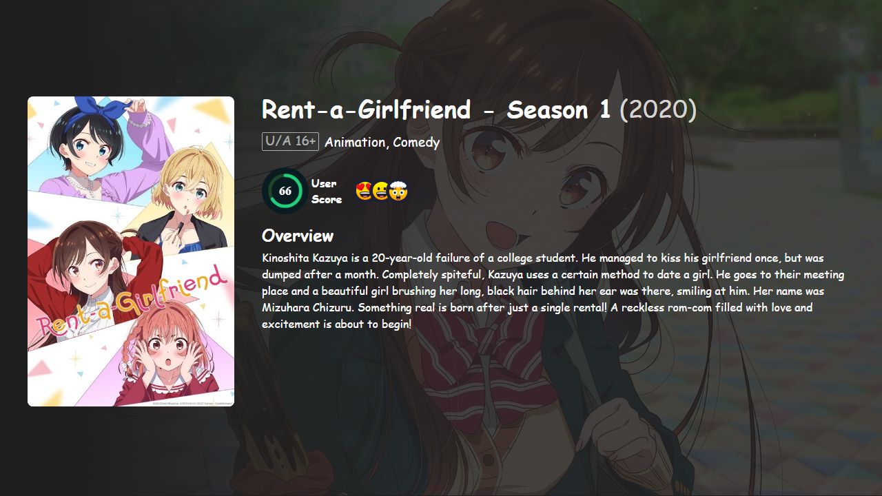 Rent-a-Girlfriend Season 1 Hindi-English-Japanese Dubbed