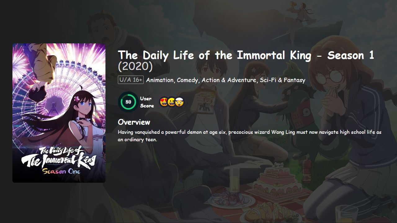 The Daily Life of the Immortal King Season 1 Hindi-Telugu-Tamil-English-Chinese Dubbed