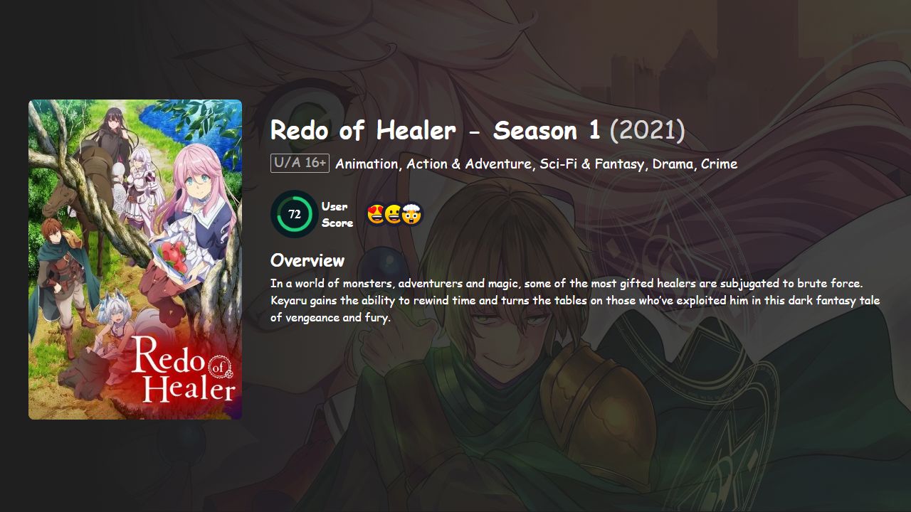 Redo of Healer Season 1 Japanese Dubbed