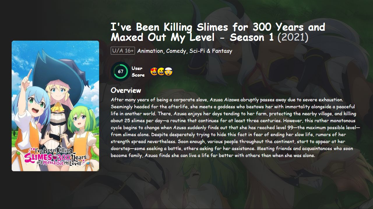 I’ve Been Killing Slimes for 300 Years and Maxed Out My Level Season 1 Hindi-English-Japanese Dubbed